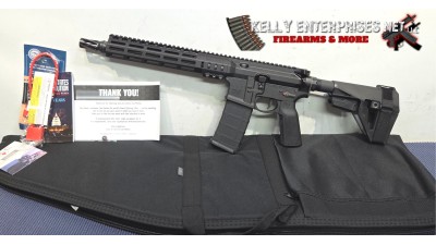 SOLGW MK1 CAR – 11.5″ Chrome-lined 41v50 5.56mm Pistol – Black Anodized Finish